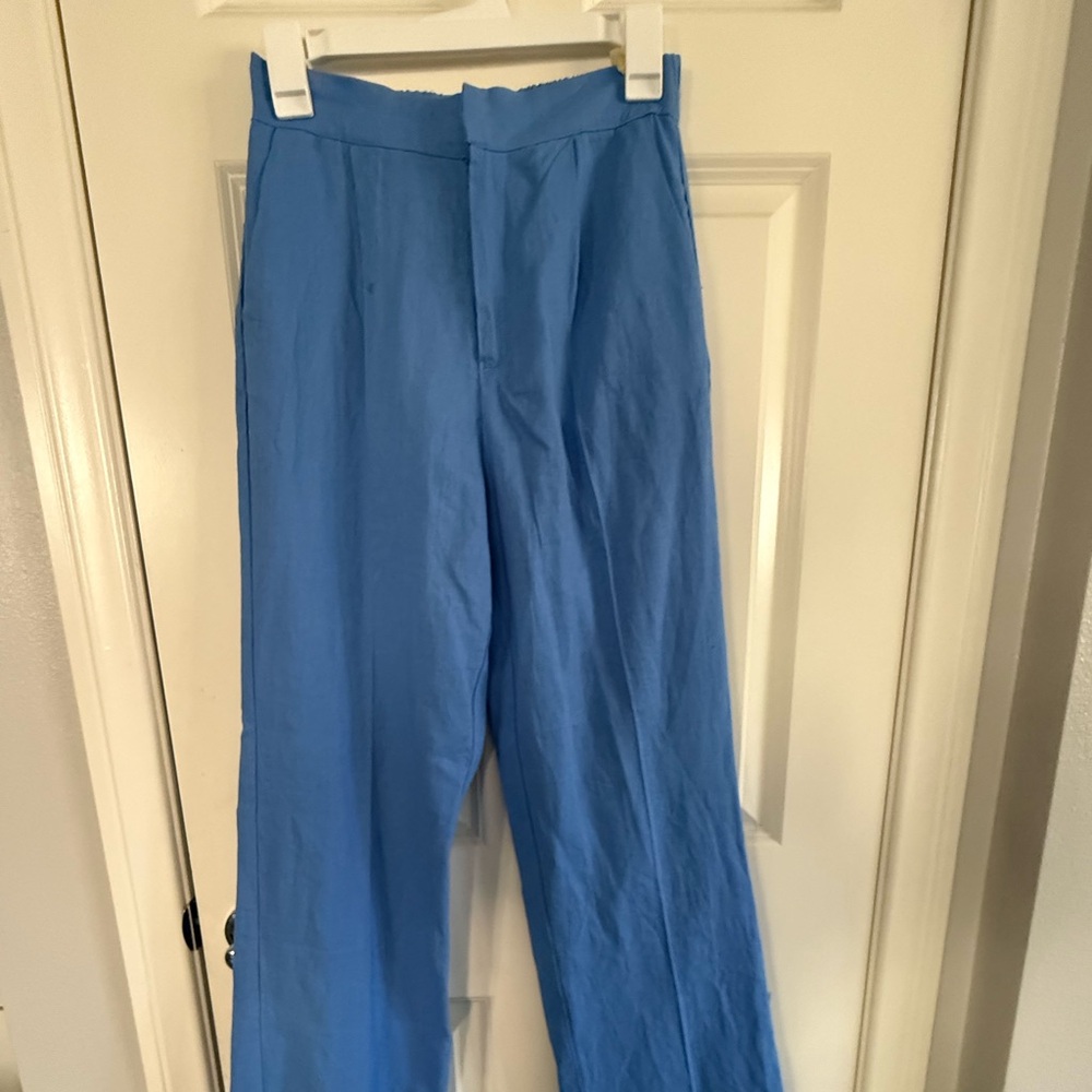 Love Tree Blue linen Pants
